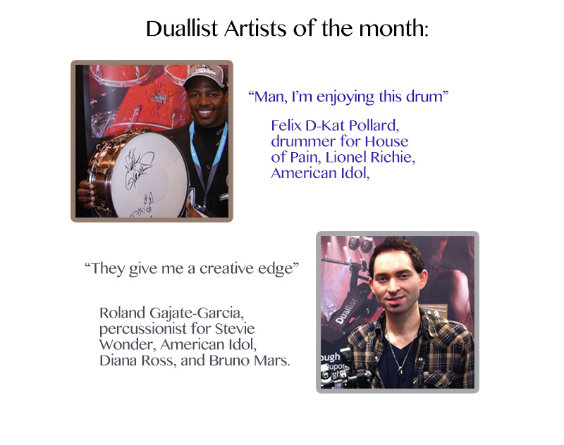 Duallist endorsees - professional drummers